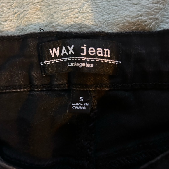 Denim Black Shorts with Rips; Size: S - Picture 3 of 5